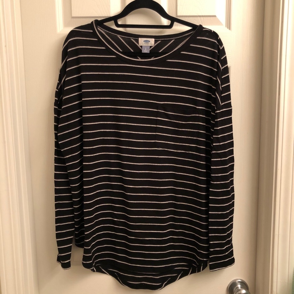 Striped long sleeve top